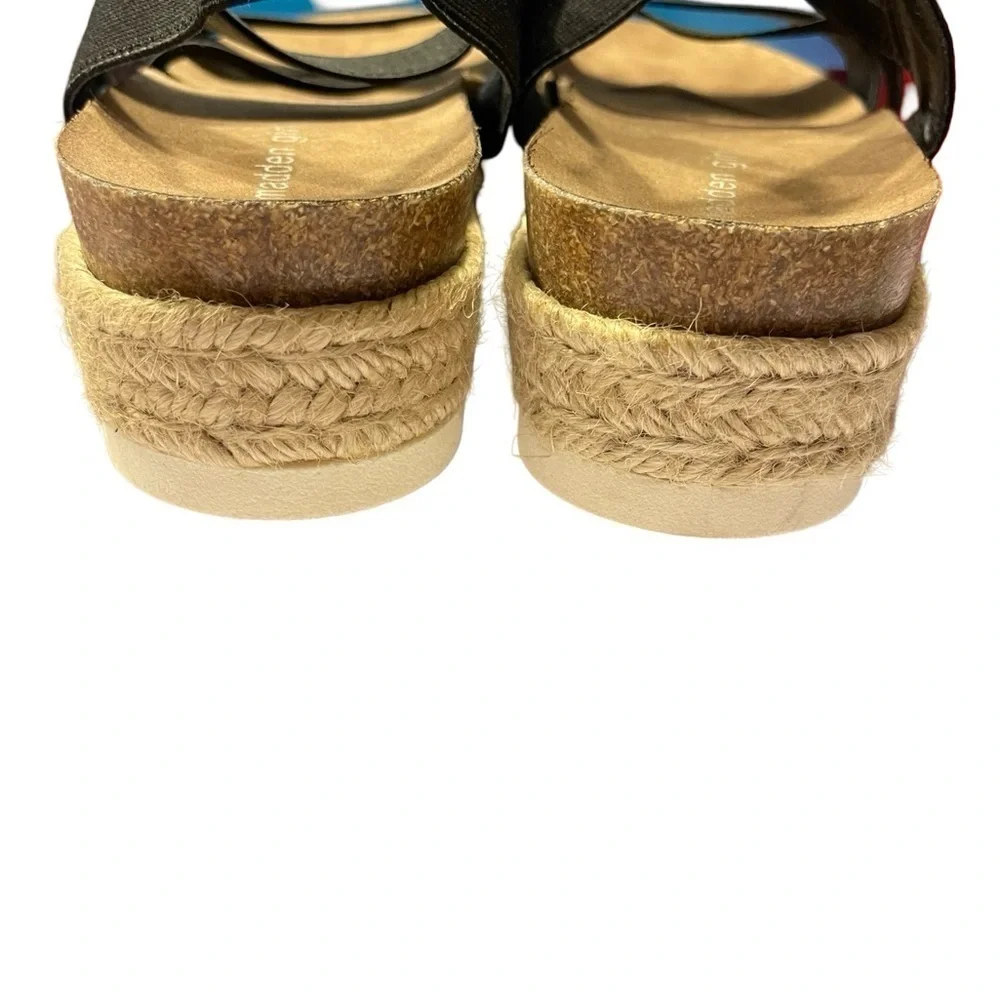 Worn Once Madden Girl Black Crispp Espadrille Slip on Sandal Size 11 comes w/box